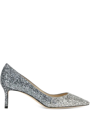 Jimmy Choo 60mm Romy glitter pumps - Silver