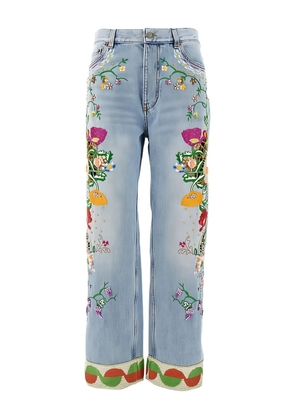 Valentino Garavani embroidered jeans - Blue