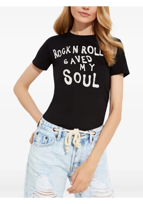 One Teaspoon fitted printed cotton T-shirt - Black