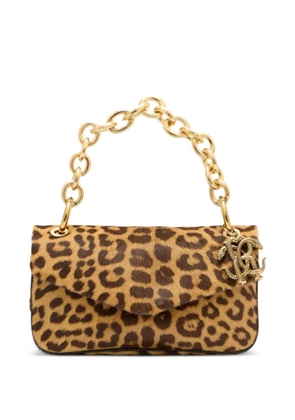 Roberto Cavalli leopard-print chain bag - Brown