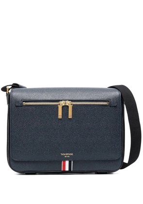 Thom Browne embossed-logo reporter bag - Blue