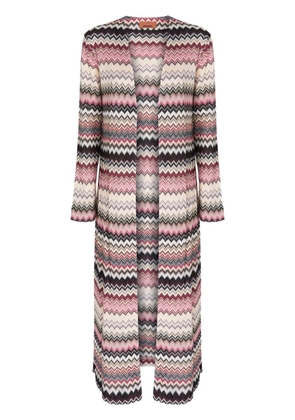 Missoni zigzag long cardigan - Pink