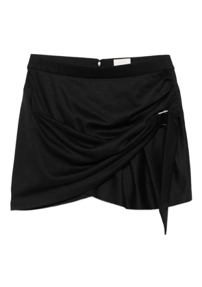 ISABEL MARANT wool draped skirt - Black