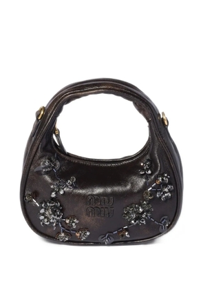 Miu Miu mini Wander leather tote bag - Brown