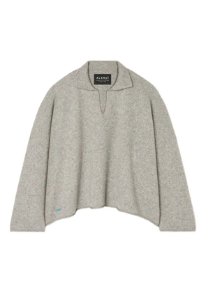 Alanui ribbed polo neck top - Grey