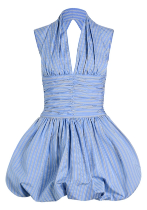 Patou striped bubble-hem mini dress - Blue