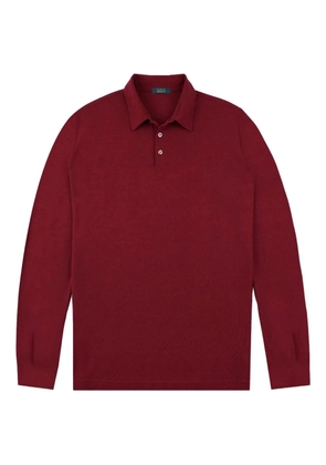 Zanone long-sleeves polo shirt - Red