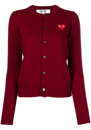 Comme Des Garçons Play heart motif cardigan - Red