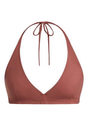 12 STOREEZ triangle-cup bikini top - Brown