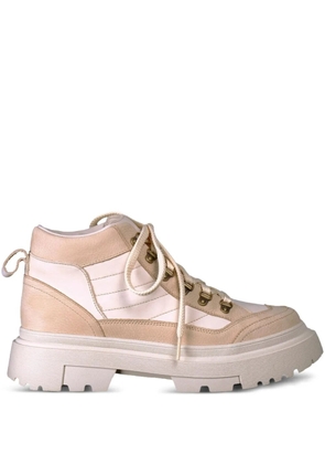 Moorer Marlia-ONK panelled lace-up boots - Neutrals