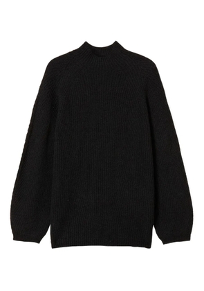 TWINSET turtleneck ribbed sweater - Black