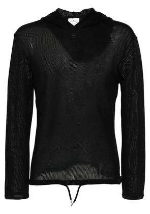 Courrèges logo-patch mesh jumper - Black