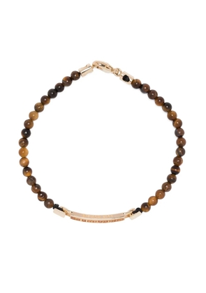 LUIS MORAIS 14kt yellow gold gemstone bead bracelet - Brown