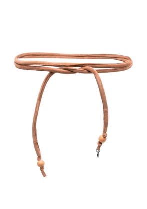 Niu suede wood-bead belt - Neutrals