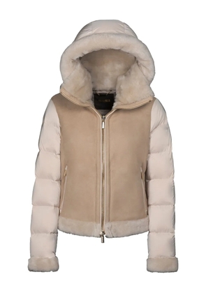 Moorer Shana-omt hooded jacket - Neutrals