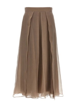 Brunello Cucinelli pleated maxi skirt - Grey