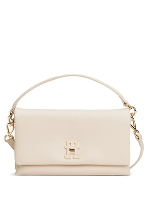Tommy Hilfiger logo-plaque top-handle shoulder bag - Neutrals