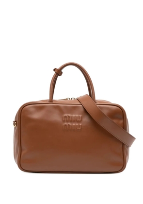 Miu Miu Pre-Owned 2010-2025 Large Soft Calf Softy Beau Top Handle Bag satchel - Brown