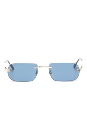 Cartier Eyewear rectangle-frame sunglasses - Gold