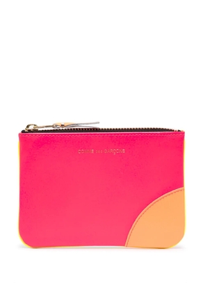 Comme Des Garçons Wallet colour-block zipped wallet - Pink