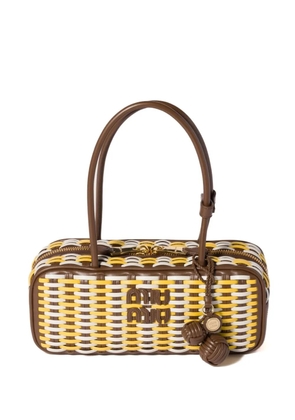 Miu Miu ´Beau woven-effect tote bag - Brown