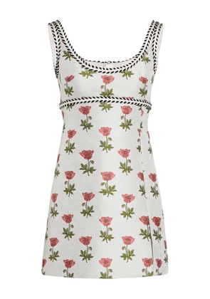 Giambattista Valli floral-print mini dress - Neutrals