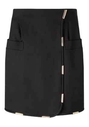 Genny contrasting-trim miniskirt - Black