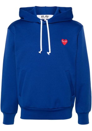 Comme Des Garçons Play heart-motif drawstring hoodie - Blue