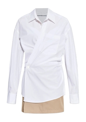Alexander Wang wrap-shirt mini dress - White