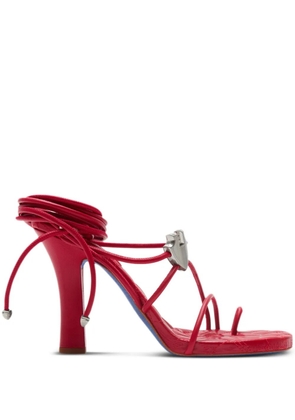 Burberry Ivy Shield 105mm strappy sandals - Red