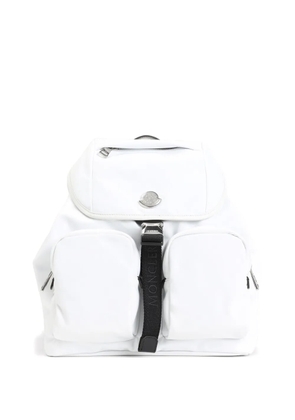 Moncler logo-plaque backpack - White