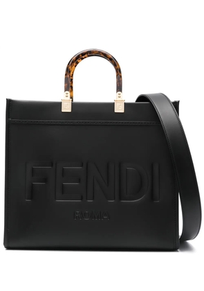 FENDI Sunshine logo-debossed tote - Black