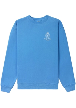 Sporty & Rich logo-print cotton sweatshirt - Blue