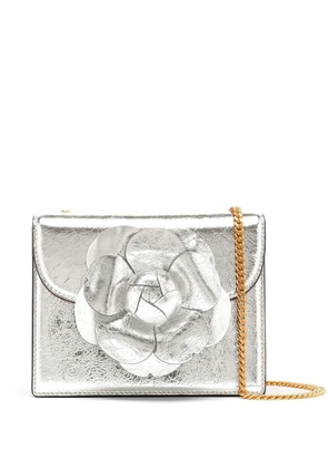 Oscar de la Renta Crinkle Metallic Mini TRO bag - Silver