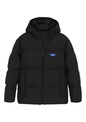HUGO logo-patch padded jacket - Black