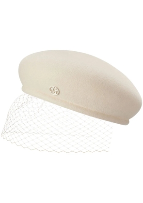 Maison Michel New Bonnie Veil beret - Neutrals