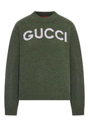 Gucci logo-intarsia wool sweater - Green