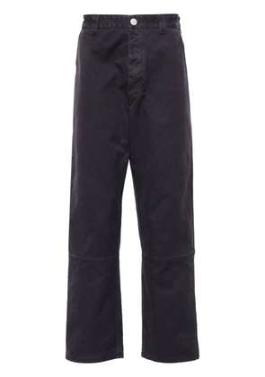 Stone Island logo-embroidered straight-leg jeans - Blue