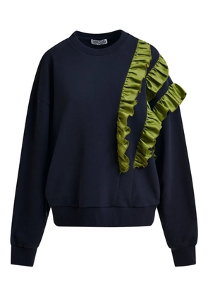 Essentiel Antwerp ruffle-detail sweatshirt - Blue