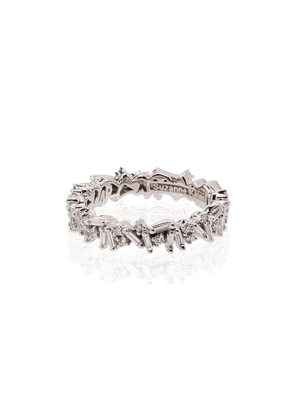 Suzanne Kalan 18kt white gold Icon baguette diamond ring - Silver
