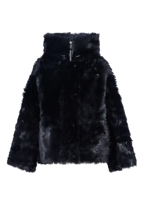 Yves Salomon hooded lambshearling jacket - Black