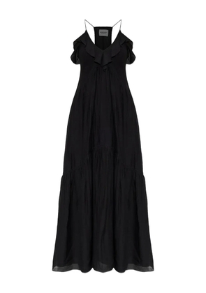 MARANT ÉTOILE Vasma ruffled V-neck maxi dress - Black