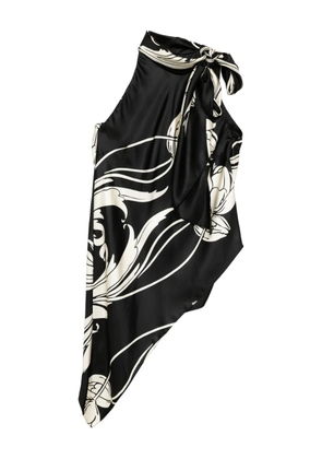 Monse draped scarf top - Black