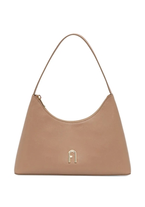 Furla logo-detail leather tote bag - Neutrals