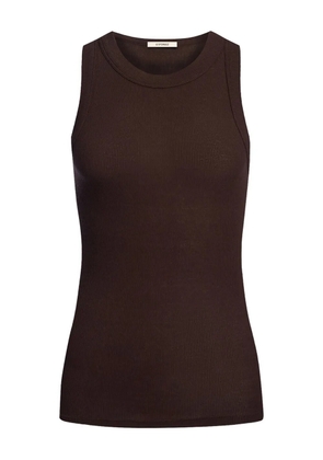 12 STOREEZ ribbed tank top - Brown
