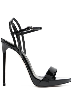 Le Silla Gwen patent-leather stiletto sandals - Black