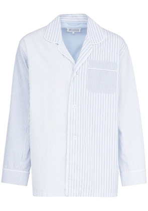 Maison Margiela striped cotton pajama shirt - Blue