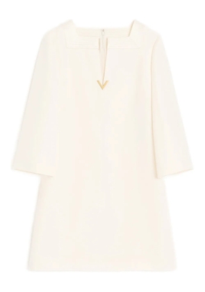 Valentino Garavani Vlogo-detail mini dress - Neutrals