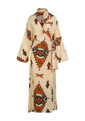 Johanna Ortiz Ollantay wrap dress - Neutrals