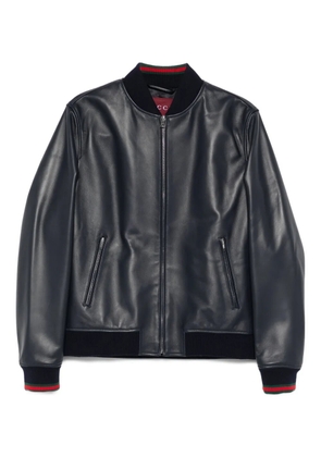 Gucci ribbed-cuff front-zip jacket - Blue